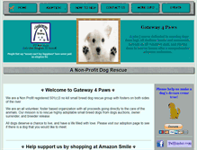 Tablet Screenshot of gateway4paws.org